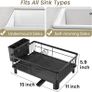 SNTD Dish Drying Rack for Small Kitchen Counter 11 x 15 inch Black - Brand New Image 2