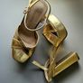 Gold Block Heels Image 2