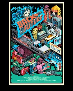 Back to the Future Dave Arcade Vice Press Print Limited Edition 200 Sold Out + Plus free mystery print