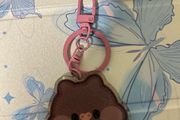 Purplish pink pig keychain