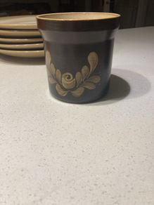 Vintage Denby Bakewell Storage Jar - 10 cm diameter, 10 cm high