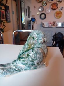 meadows and byrne heavy glazed bird ornament