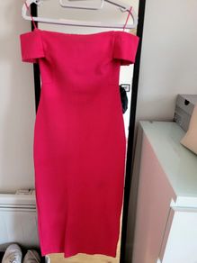 Zara off the shoulder pink dress size S