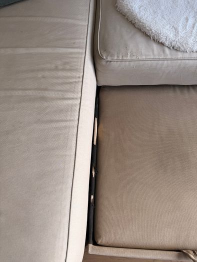 IKEA Manstad corner sofa bed with storage