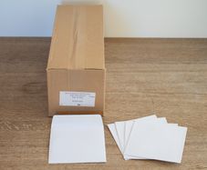 Box 600 White Square Envelopes 150x150mm - heavyweight 150gsm