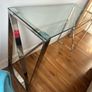 console table glass and chrome Image 2