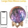 LED Full Moon Lamp,OxyLED 18cm/7.1 inch 3D Print LED Starry Sky Moon Light with Stand Remote Touch Control and USB Rechargeable,Dimmable Light for Kids Lover Friends Birthday Christmas Gifts [Energy Class A+++] Image 4