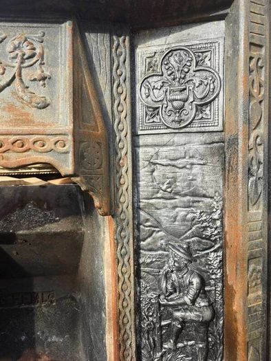 Antique Cast Iron Fireplace Surround