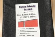 Privacy Netting 1.7m x 3.4m ( 6'-11') 88 % Black