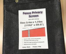 Privacy Netting 1.7m x 3.4m ( 6'-11') 88 % Black