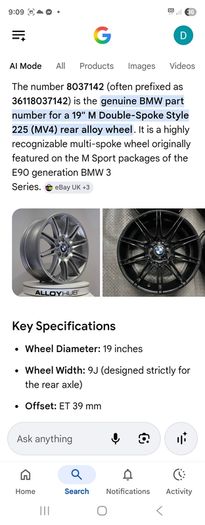 Bmw Mv4 19"