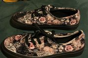Brand New Floral Velvet Vans Size 5