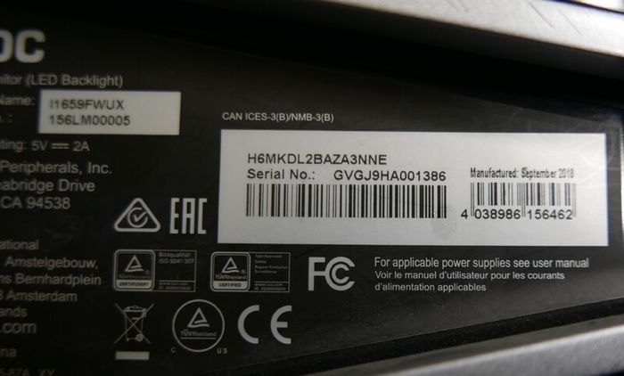 Aoc E1659fwu 16" Led Usb Portable External Laptop Monitor (works Well)