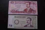 Lot of 2 UNC notes from Iraq (1992-2001)