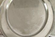 A beautiful heavy oval silver-plated tray WITH 2 HANDLES 51 X 38 CM.