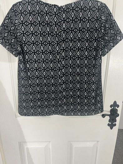NEW French Connection Geometric Lace Top / Blouse - Size 12 / Size 14