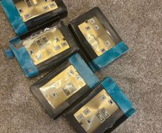 Brand new unopened 5 x double gang sockets