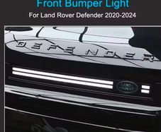 front grill defender led light + new fog gloss black grills