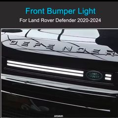 front grill defender led light + new fog gloss black grills