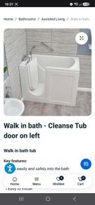Cleanse walk in bath.