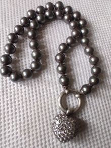 Ti Sento sterling silver pearl necklace