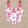 Vintage Pink Floral Corset Top  Trendy Women Fashion Ireland Image 4