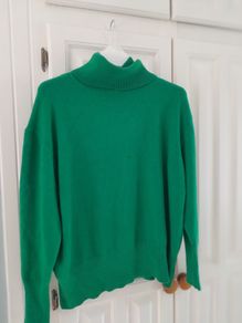 Emerald Green Role Neck Jumper New