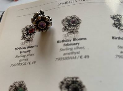 Pandora charm February Birthstone Amethyst New