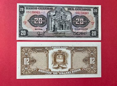 Ecuador  20  Sucres  1988   ( uncirculated)