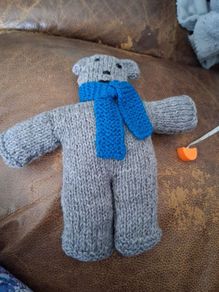 hand knitted teddy bears