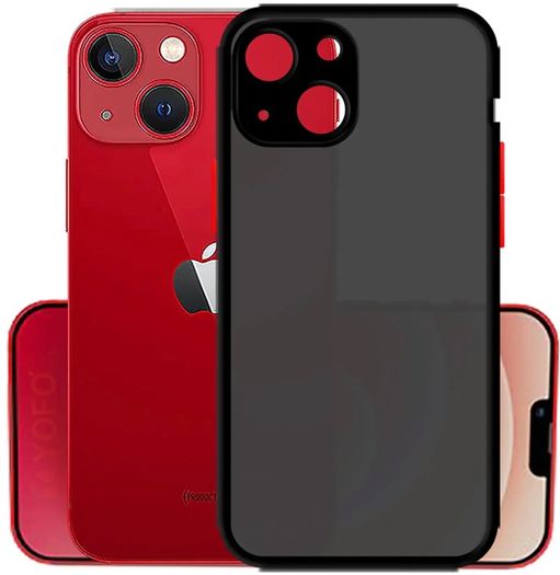 Smoke Silicone Case For iPhone 13 Cover with Camera Protector