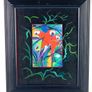 Vintage print of painting with parrots Image 2