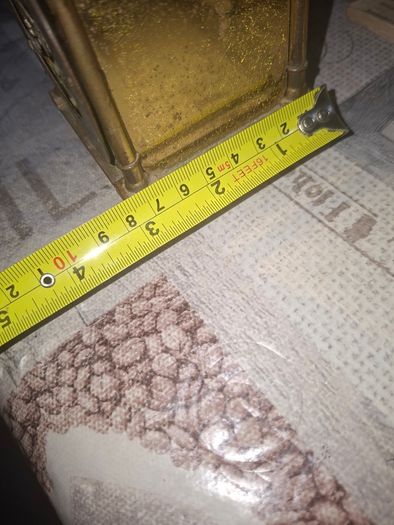 Vintage Brass Lantern Smiths Mantel Clock,  A Bedchamber or Temple Clock, with Key and working