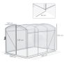 Tunnel Greenhouse, Walk-In, Transparent Sheet, Galvanized Steel Frame, 3 x 2 x 2m Image 4