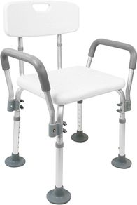 Adjustable Bath Tub Shower Chair For Elderly, Pregnant Woman Bench Bathroom Stool Seat