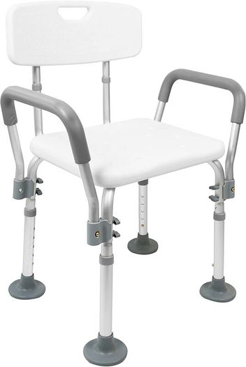 Adjustable Bath Tub Shower Chair For Elderly, Pregnant Woman Bench Bathroom Stool Seat