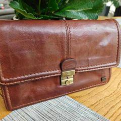 Italian Adpel Leather Clutch Organiser Bag