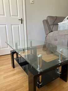 Glass coffee table