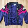 adidas jumper windbreaker top vintage look size L pink purple black Image 6