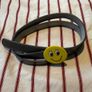 KLING Adjustable Grey Belt With Smiley Face Button Badge! Image 2
