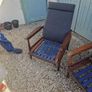 Guy Rodgers mid Century teak Manhattan lounge suite with reclining armchairs Image 5