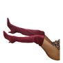 Bugundy thigh high boots Image 6