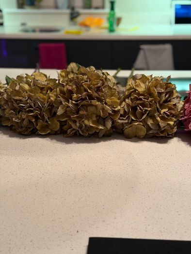 Large Artificial Hydrangeas & Sedum Stems