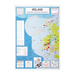 Bord Iascaigh Mhara Ireland Fishing Areas, Fishing Rights, Fishing Quotas B2 Size Map/Poster 1989