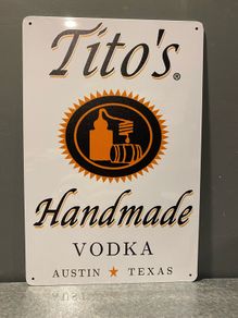 Titos Vodka Tin Metal sign