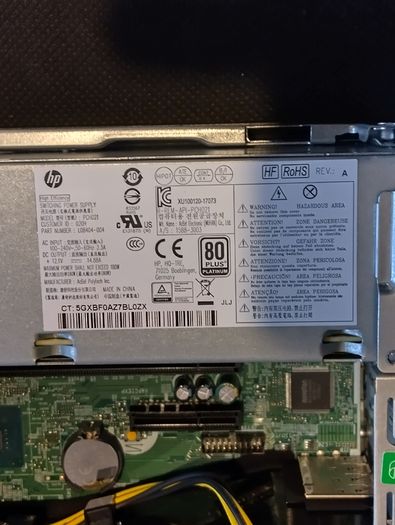 HP ProDesk 600 G4 SFF (i5 8th Gen) and power cable