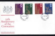 1978 Great Britain 25th Anniversary of Coronation Commemorative Stamps Addressed First Day Cover (FDC).