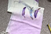 Morgan  Oates designer  Wool Scarf cream and lilac