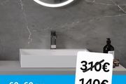 LED Bathroom Mirror Black Frame