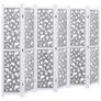 6-Panel Room Divider Grey 210x165 cm Solid Wood Image 8